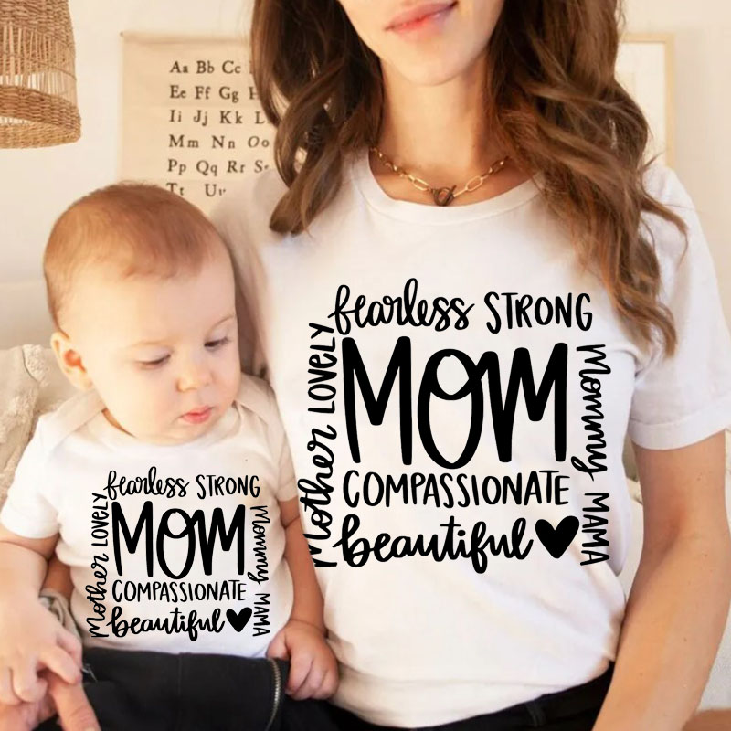 [Baby Bodysuit]beautiful Mama Mini Matching Bodysuit, Mother's Day Gif