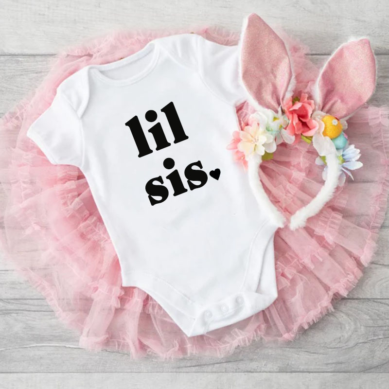 Big Sis Shirt Lil Sis Shirt Matching Baby Onesie&Kids Shirt