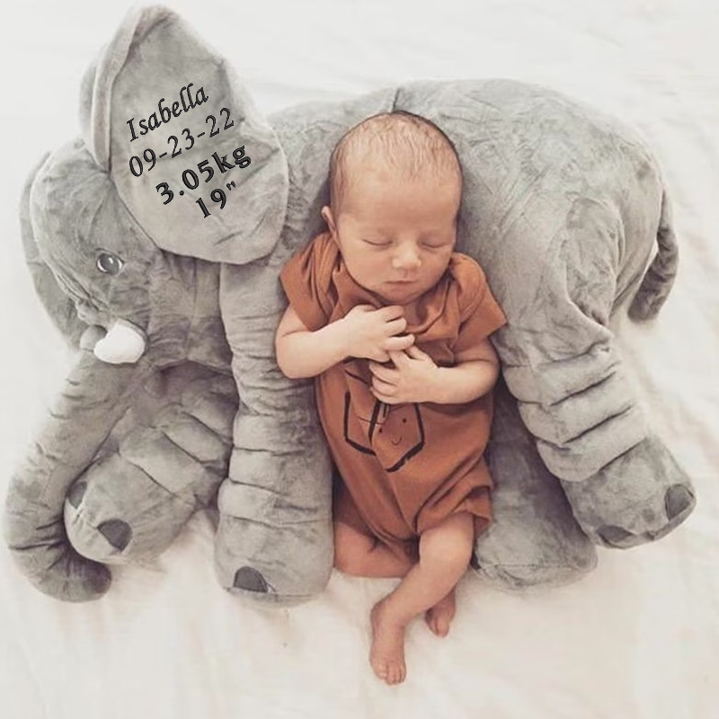 Personalised Elephant Plush Toy, Baby Shower Gift