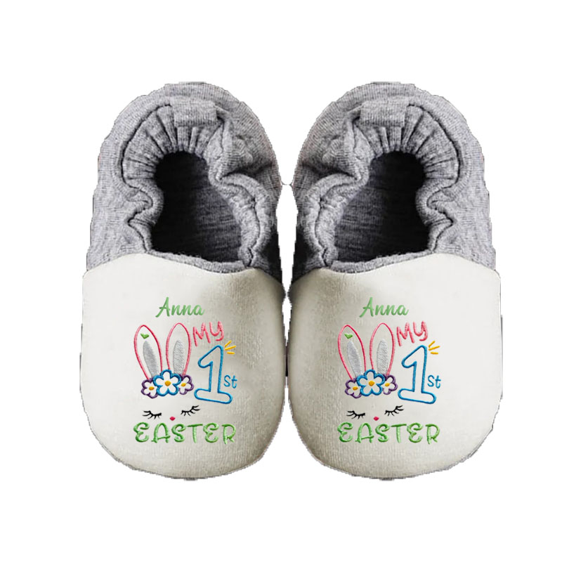 Personalized Custom Bunny Anglicanum Series For Toddler Baby Booties