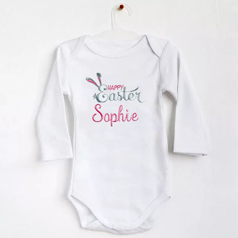 Personalized Custom Bunny Anglicanum Baby Onesie,Easter Gift