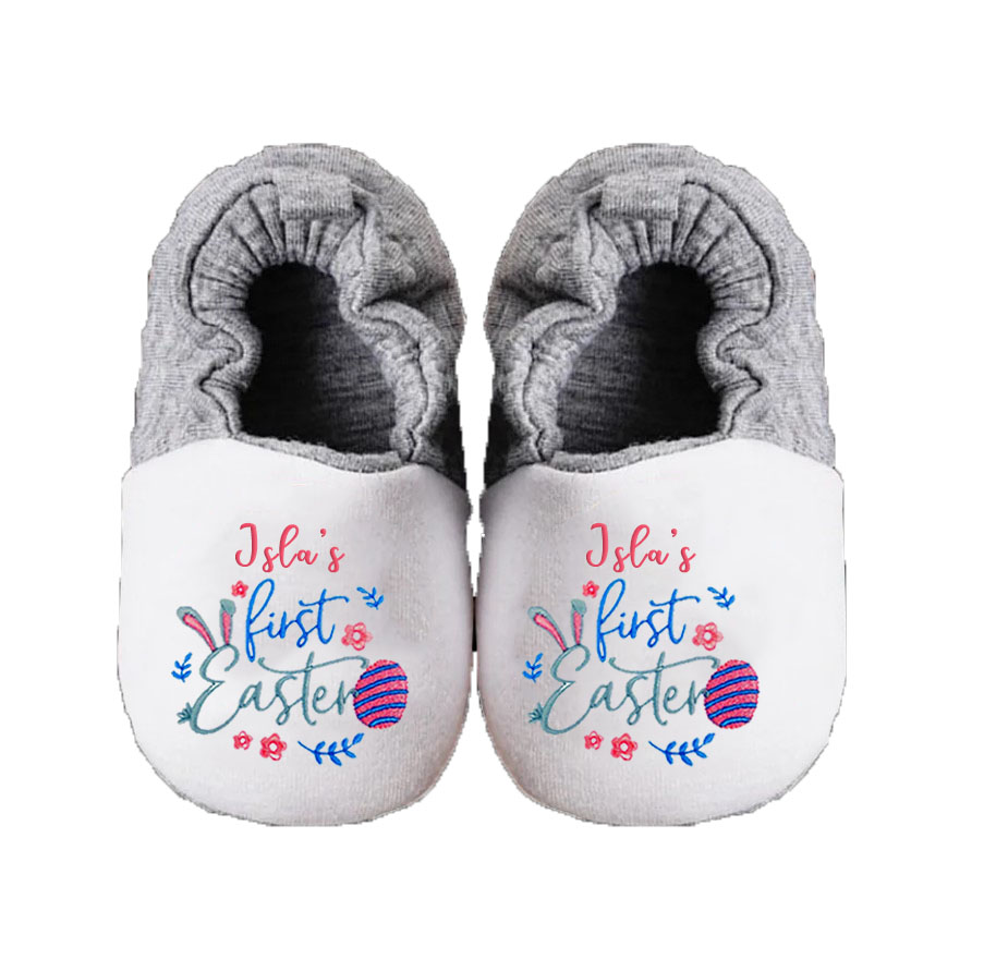 Personalized Custom Bunny Anglicanum Series For Toddler Baby Booties