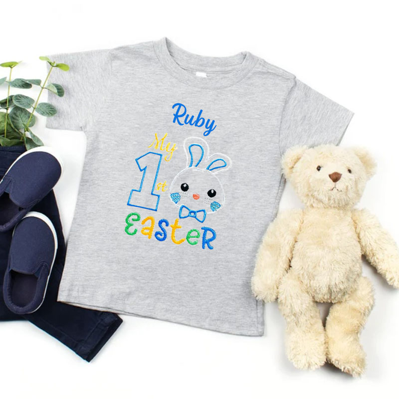Personalized Custom Bunny Anglicanum Easter Gift Boy Girl Kid Shirt