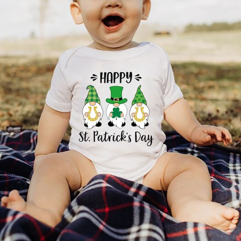 St. Patrick's Day Gnome Gender Neutral Bodysuit