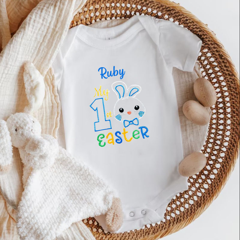 Personalized Custom Bunny Anglicanum Baby Onesie,Easter Gift