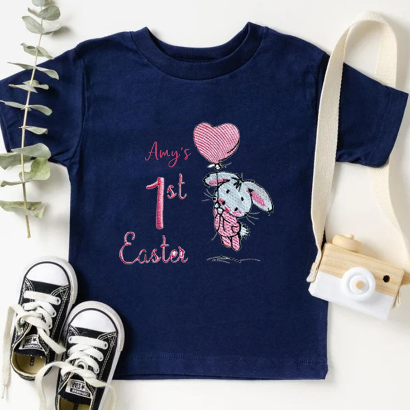 Personalized Custom Bunny Anglicanum Easter Gift Boy Girl Kid Shirt