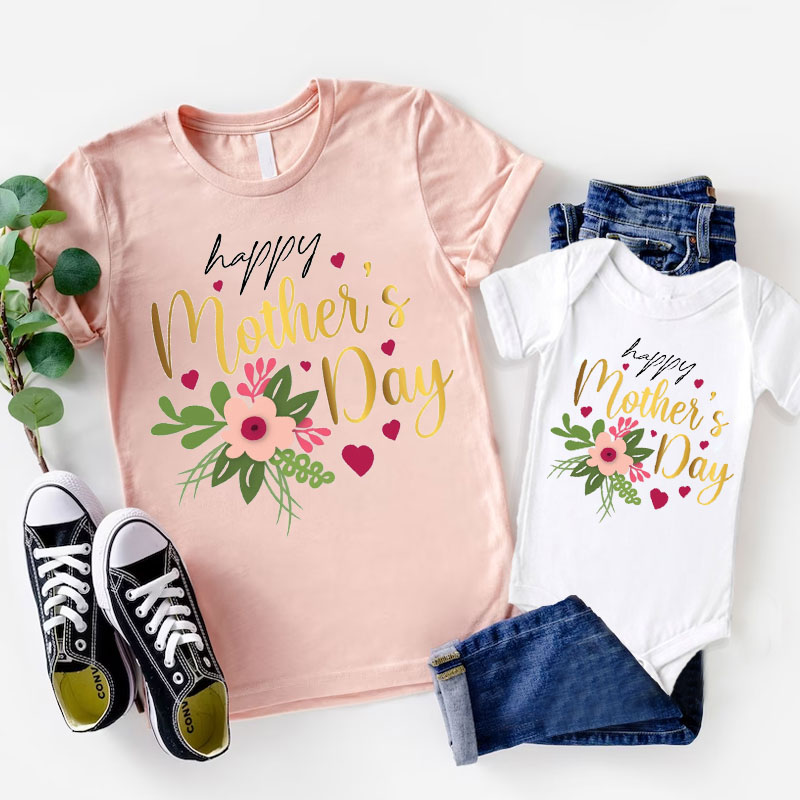 [Baby Bodysuit]Happy Mother's Day Mini Matching Bodysuit, Mother's Day
