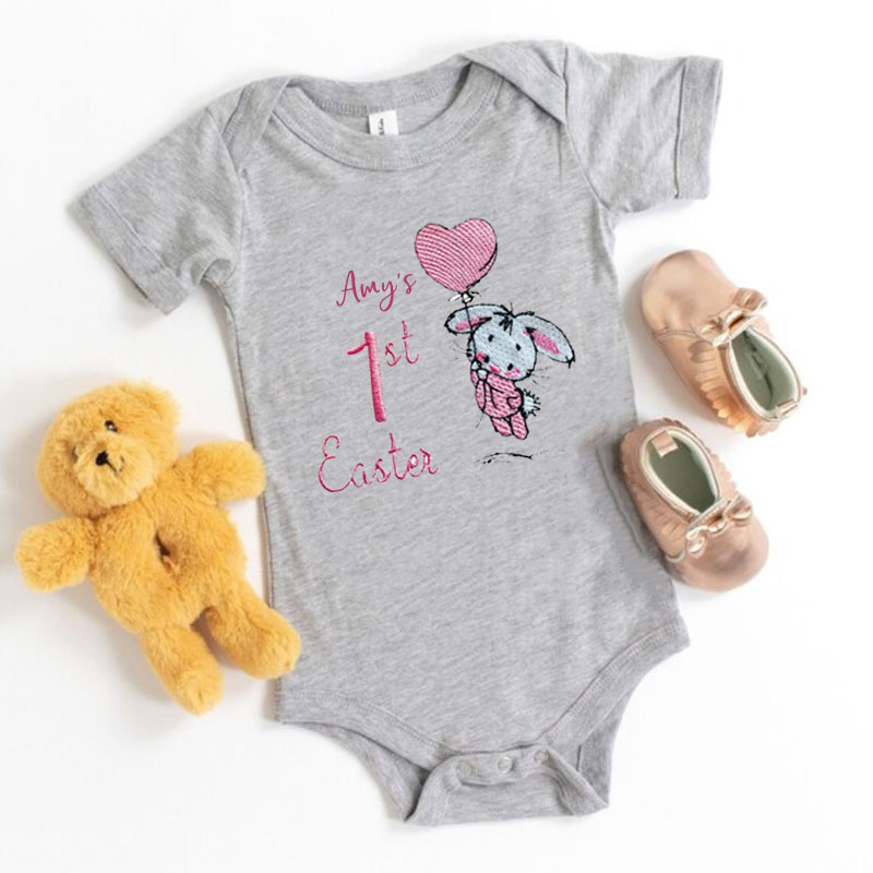Personalized Custom Bunny Anglicanum Baby Onesie,Easter Gift