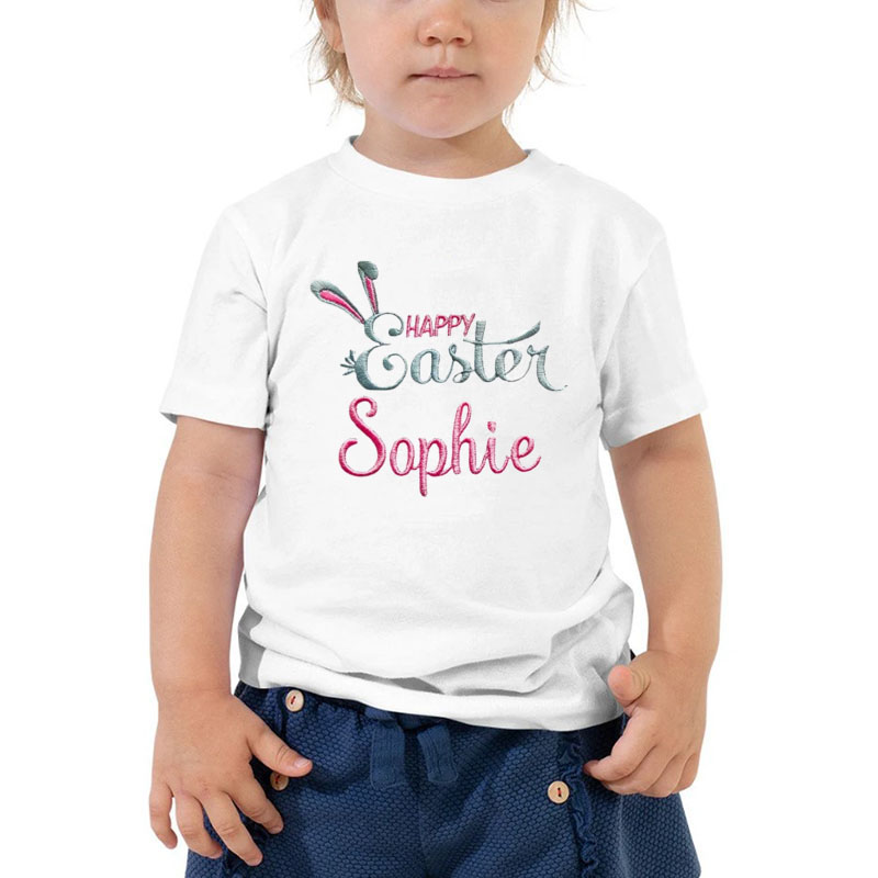 Personalized Custom Bunny Anglicanum Easter Gift Boy Girl Kid Shirt