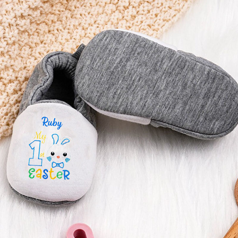 Personalized Custom Bunny Anglicanum Series For Toddler Baby Booties