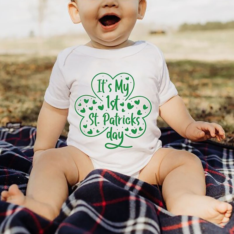 St. Patrick's Day Big Clover Gender Neutral Bodysuit