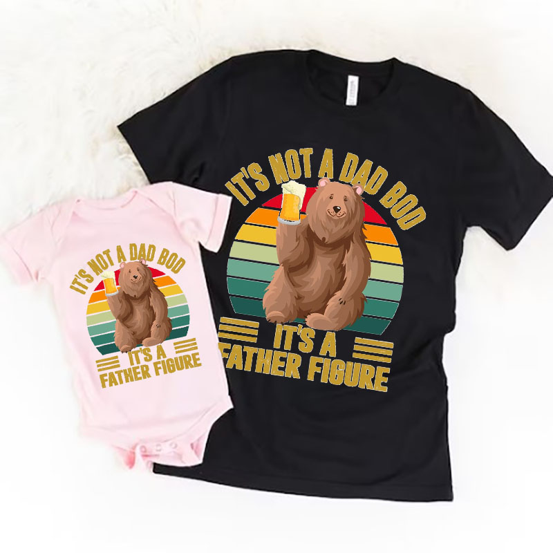 [Adult Tee]Father's day Bear Saying Dad Matching Shirt