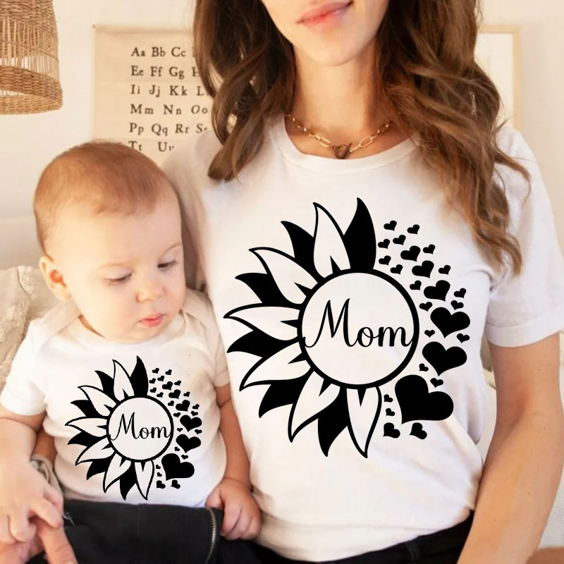 [Baby Bodysuit]Mother's Day Mini Sunflower Mama Matching Bodysuit