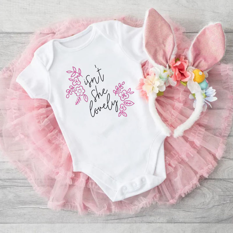 Wildflower Baby Blessing"Isn't She Lovely" Baby Girl Onesie