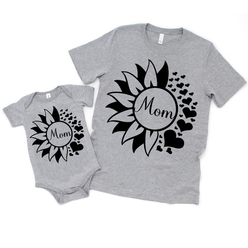 [Adult Tee]Happy Mother's Day Sunflower Mama Matching Shirt