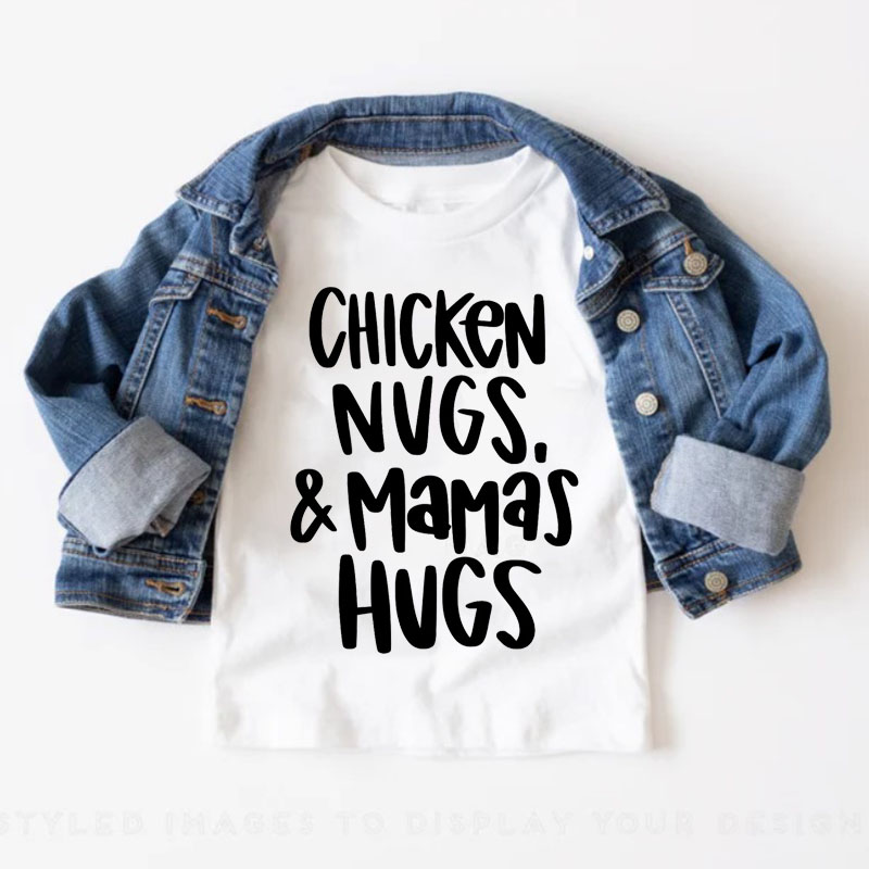 Chicken Nugs & Mama's Hugs Cute Boy Girl Baby Onesie