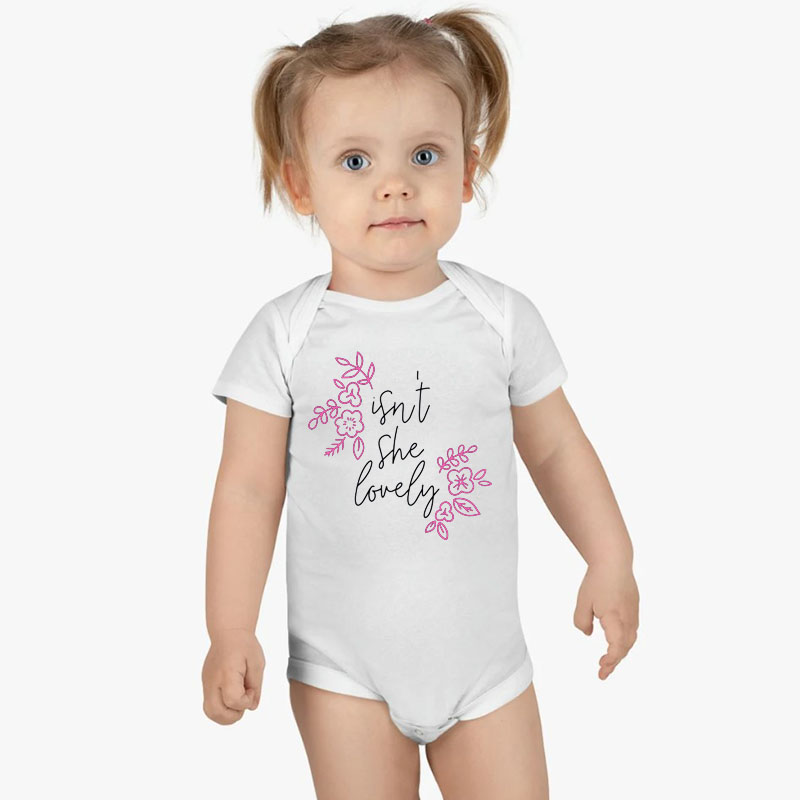 Wildflower Baby Blessing"Isn't She Lovely" Baby Girl Onesie