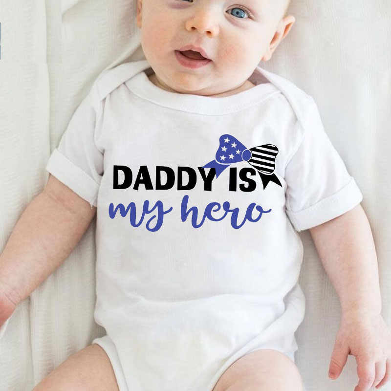 [Adult Tee]Father's day "Daddy Is My Hero" Matching Shirt