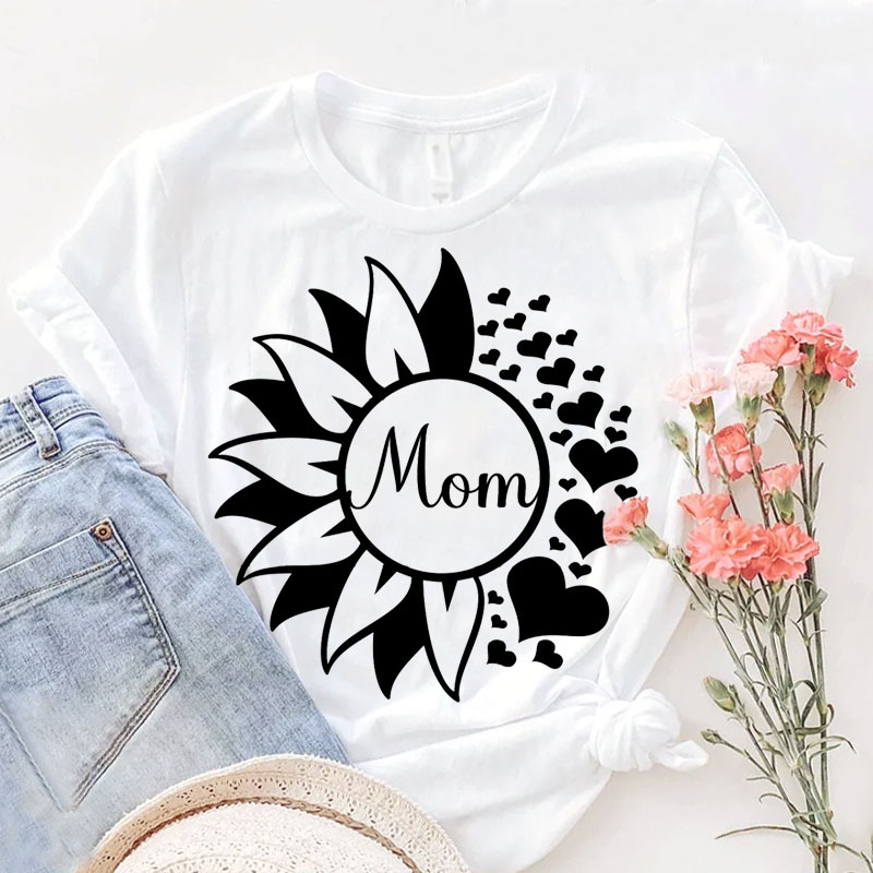 [Adult Tee]Happy Mother's Day Sunflower Mama Matching Shirt