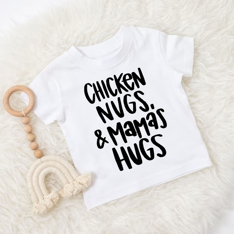 Chicken Nugs & Mama's Hugs Cute Boy Girl Baby Onesie