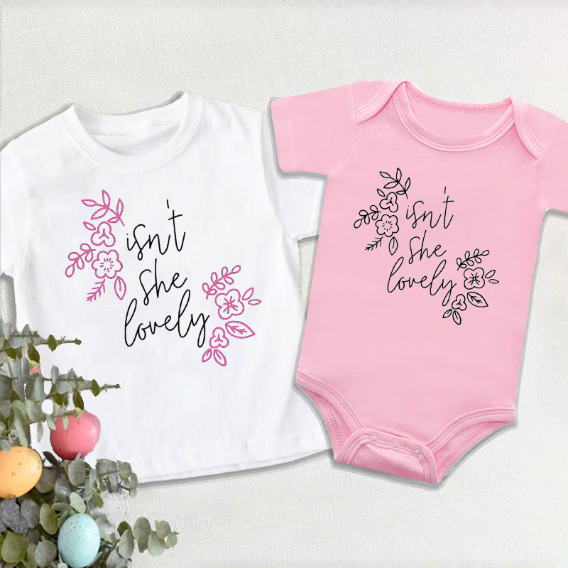 Wildflower Baby Blessing"Isn't She Lovely" Baby Girl Onesie