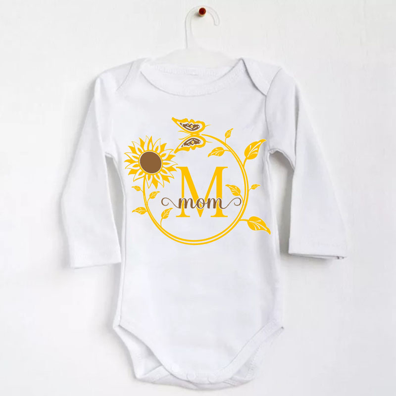 [Baby Bodysuit]Mother's Day Mini Flower butterfly Matching Bodysuit