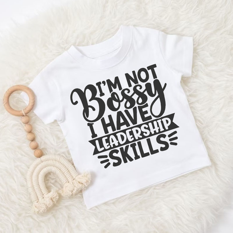 "I'm Not Bossy I Have Leadership Skills"Cute Boy Girl Baby Onesie