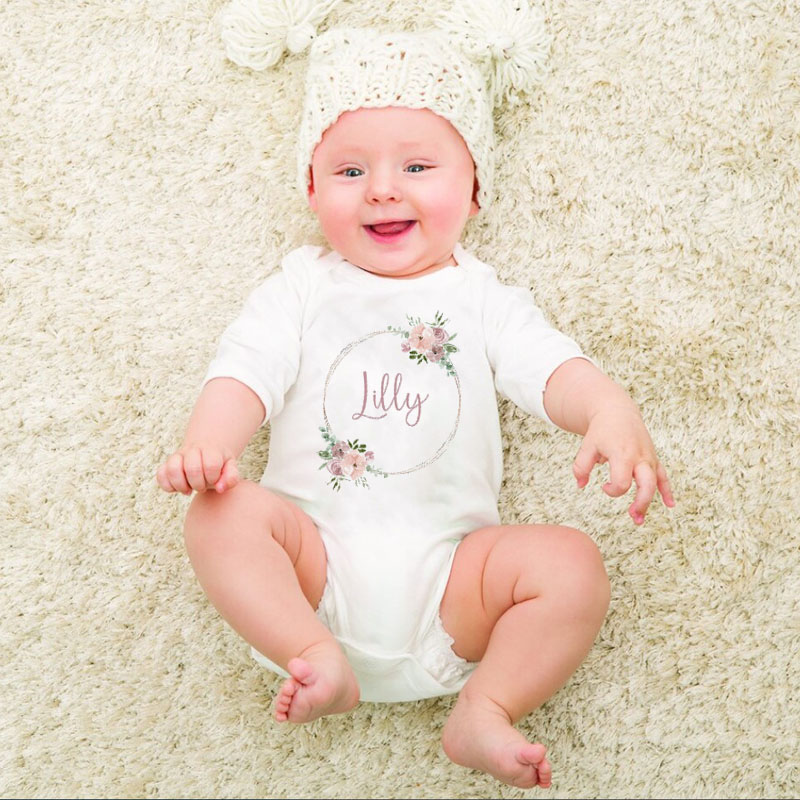 Personalised Dusky Pink Gold Ring Onesie And Kids Shirt