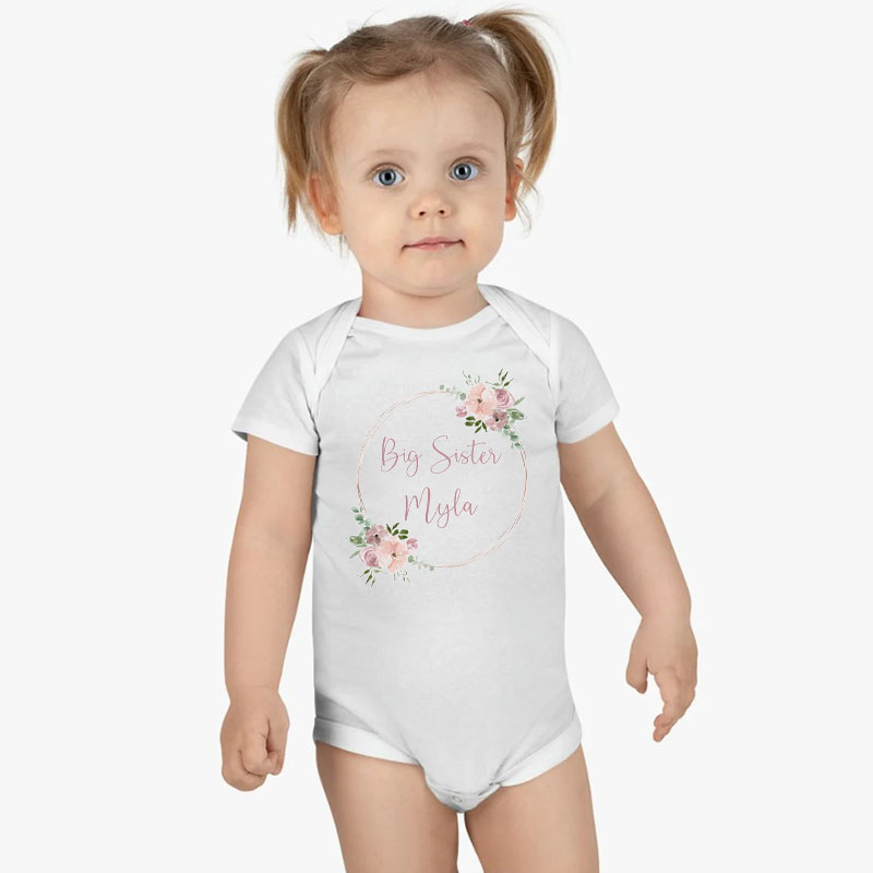 Personalised Dusky Pink Gold Ring Onesie And Kids Shirt