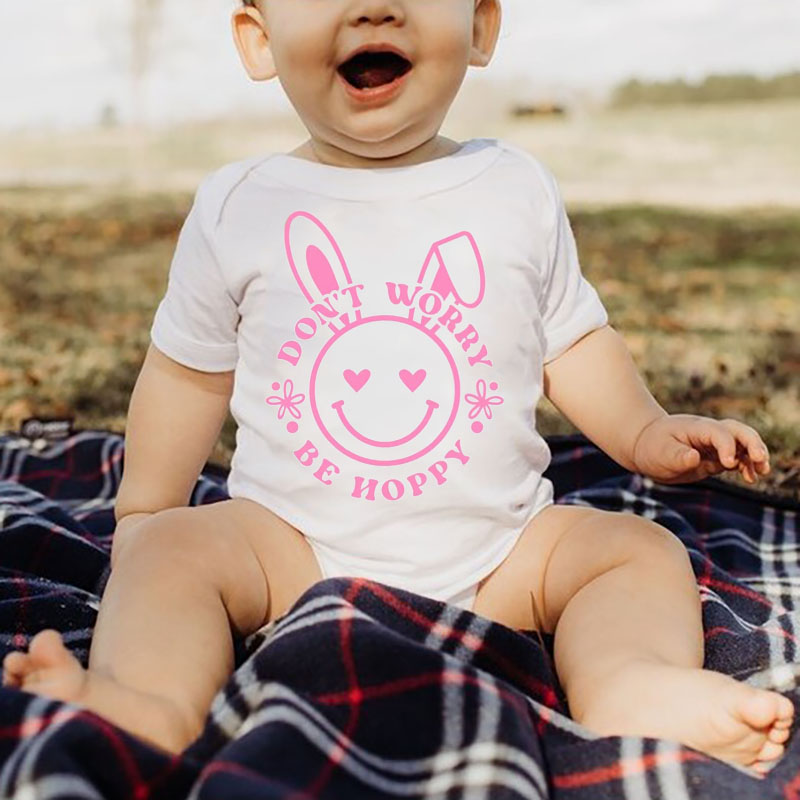 Easter Don't Worry Be Happy Gender Neutral Bodysuit