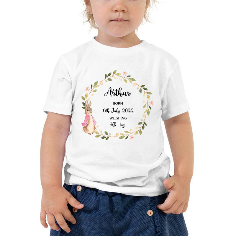 Personalized Custom Flower Wreath First Easter Boy Girl Kid Shirt