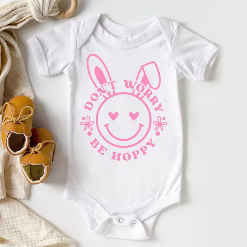 Easter Don't Worry Be Happy Gender Neutral Bodysuit