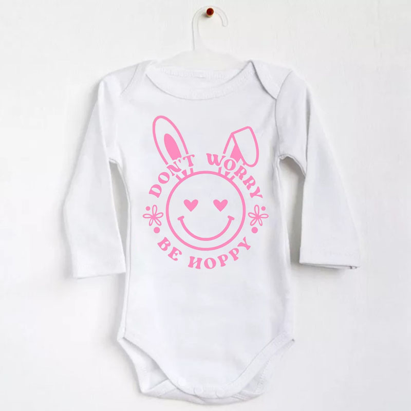 Easter Don't Worry Be Happy Gender Neutral Bodysuit