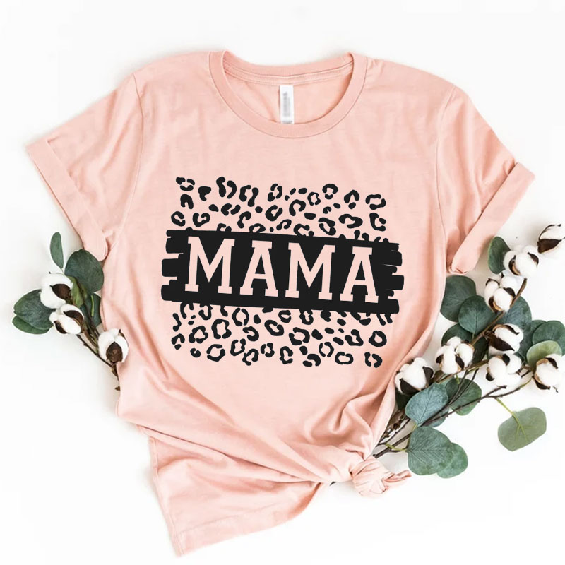 [Adult Tee]Happy Mother'day Leopard Mama Matching Shirt
