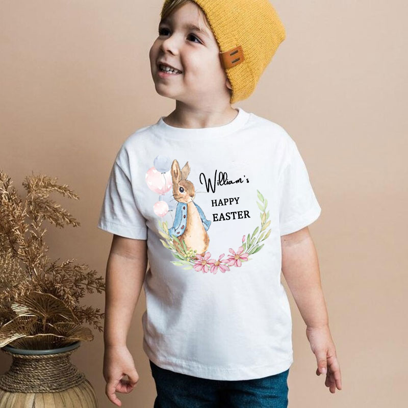 Personalized Custom Happy Easter First Easter Boy Girl Kid Shirt