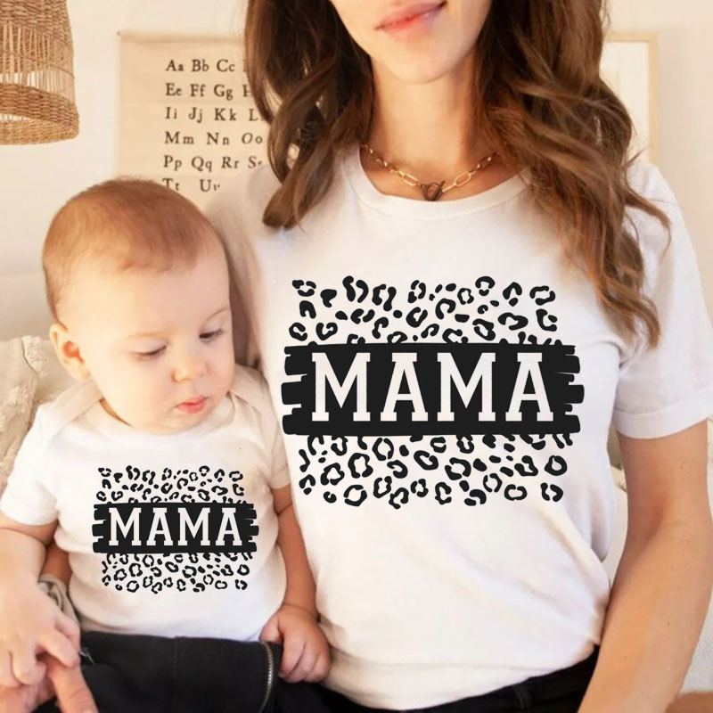[Baby Bodysuit]Happy Mother'day Leopard Mama Mini Matching Bodysuit