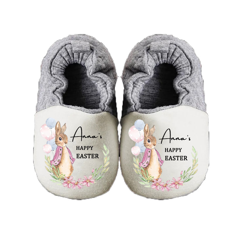 Personalized Custom Name Happy Easter Baby Booties