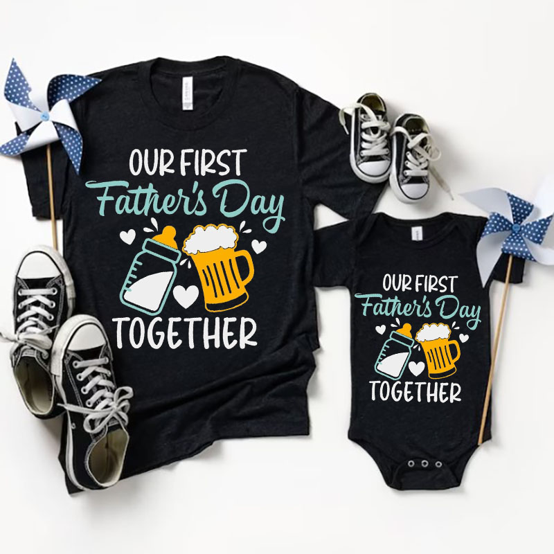 [Baby Bodysuit] Mini Our First Father's Day Together Matching Bodysuit
