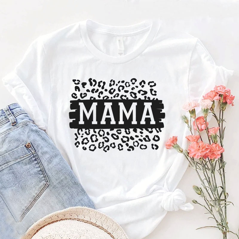 [Adult Tee]Happy Mother'day Leopard Mama Matching Shirt