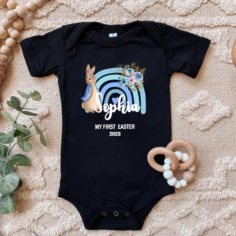 Personalized Custom Rabbit Newborn PrintRain Baby Onesie
