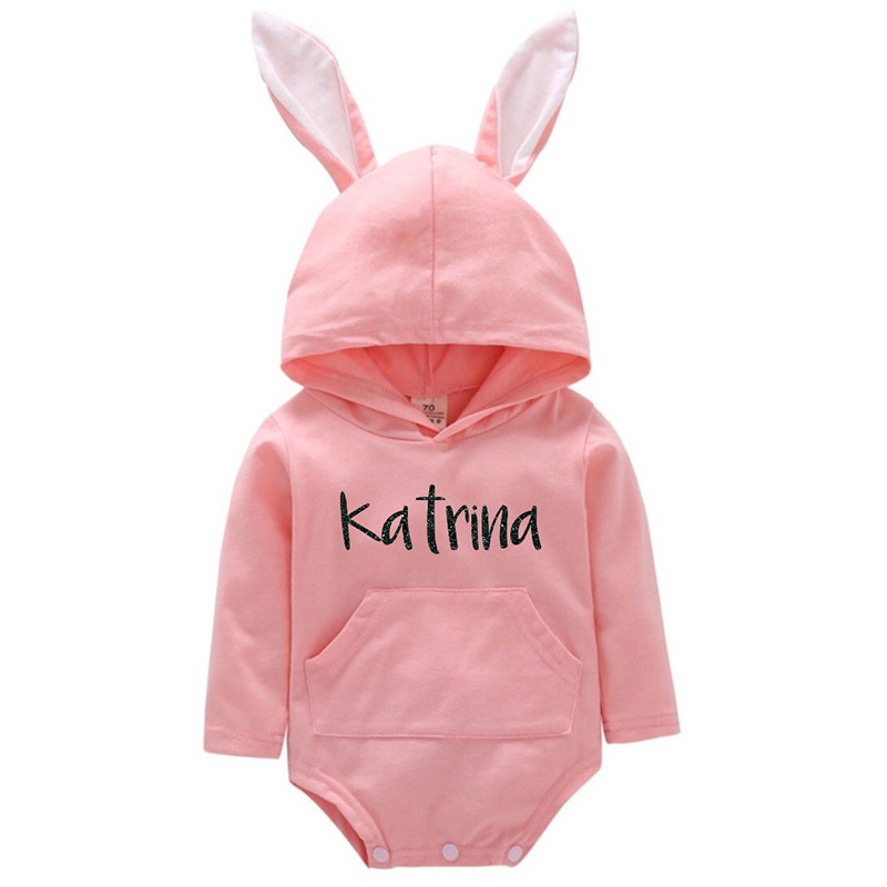 Personlize Bunny Ear Onsie Easter bodysuit