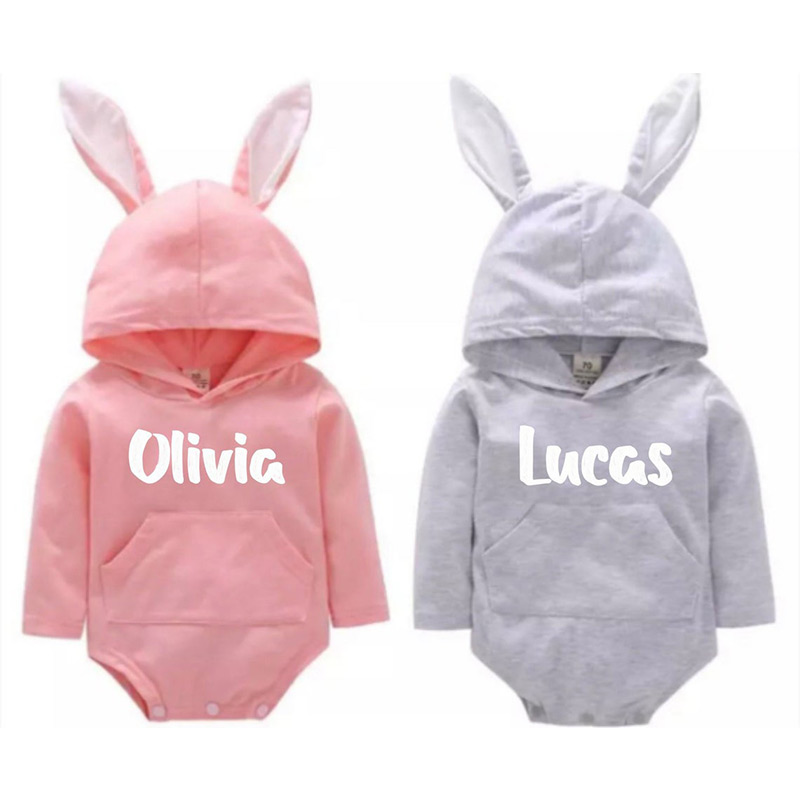 Personlize Bunny Ear Onsie Easter bodysuit