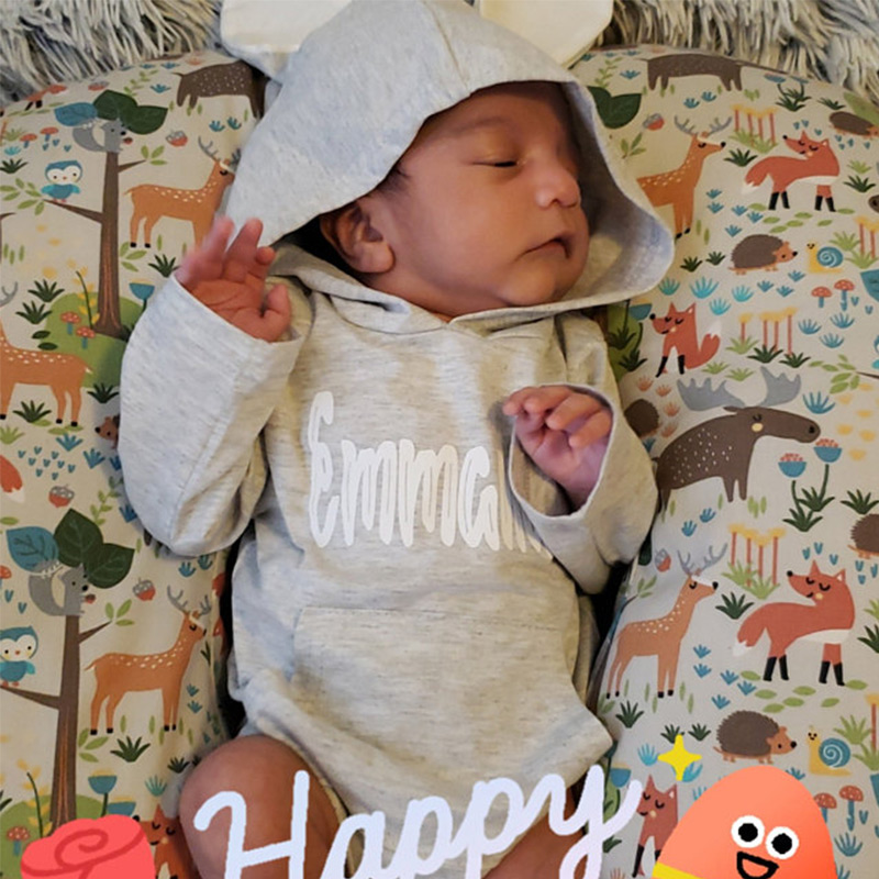 Personlize Bunny Ear Onsie Easter bodysuit