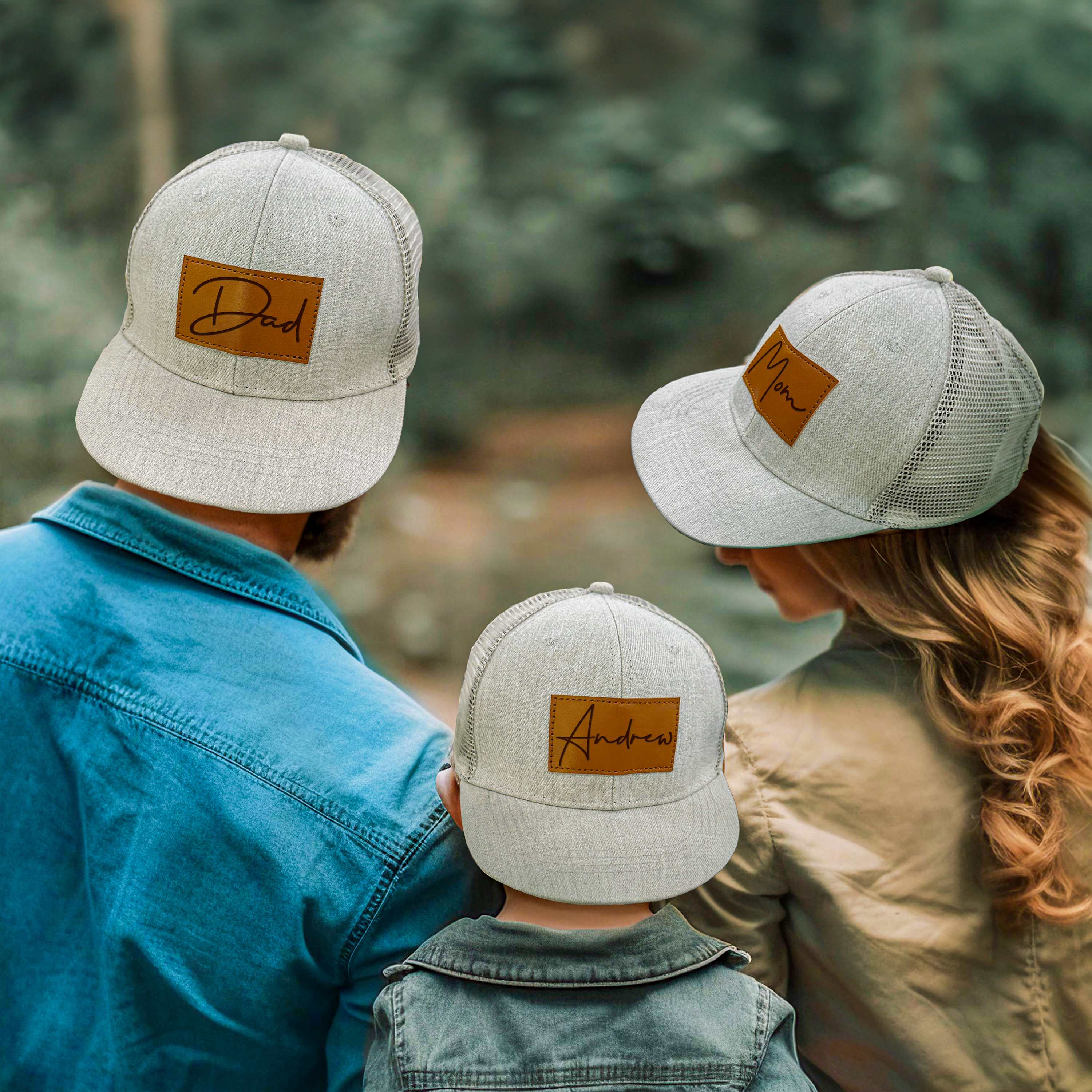 Engraved Daddy and Me Baseball Cap, Custom Summer Outdoor Mesh hat