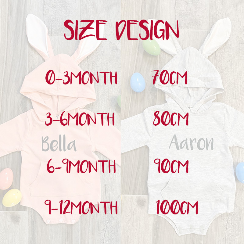 Personlize Bunny Ear Onsie Easter bodysuit