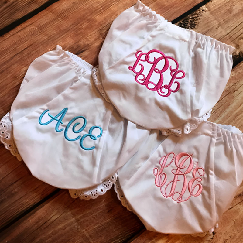 Baby Embroidered Bloomers Diaper Cover