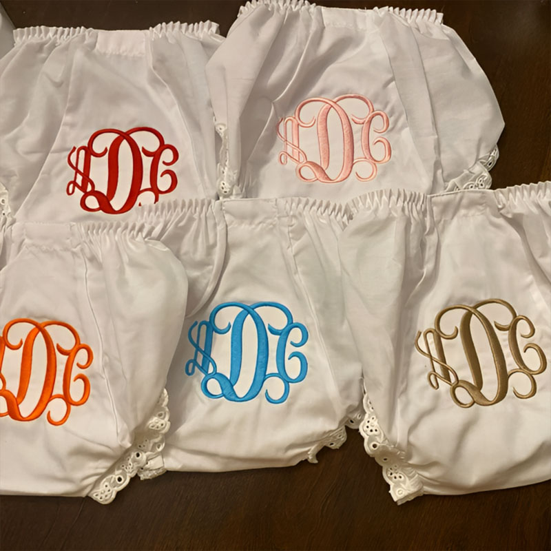 Baby Embroidered Bloomers Diaper Cover