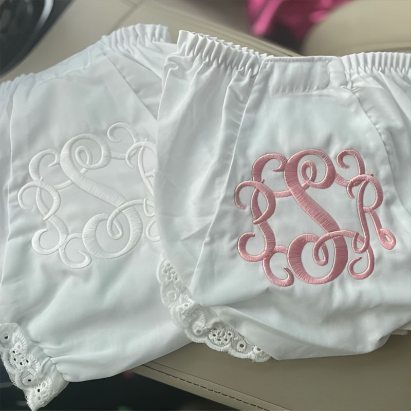 Baby Embroidered Bloomers Diaper Cover