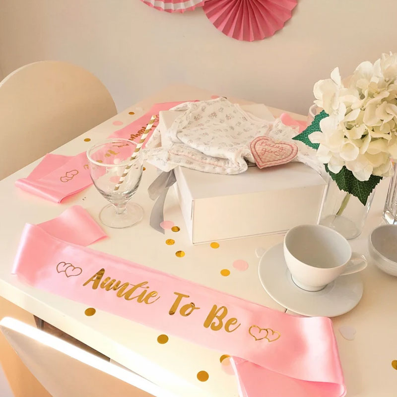 Baby Shower Sashes Gender Reveal Party Ribbon Sash