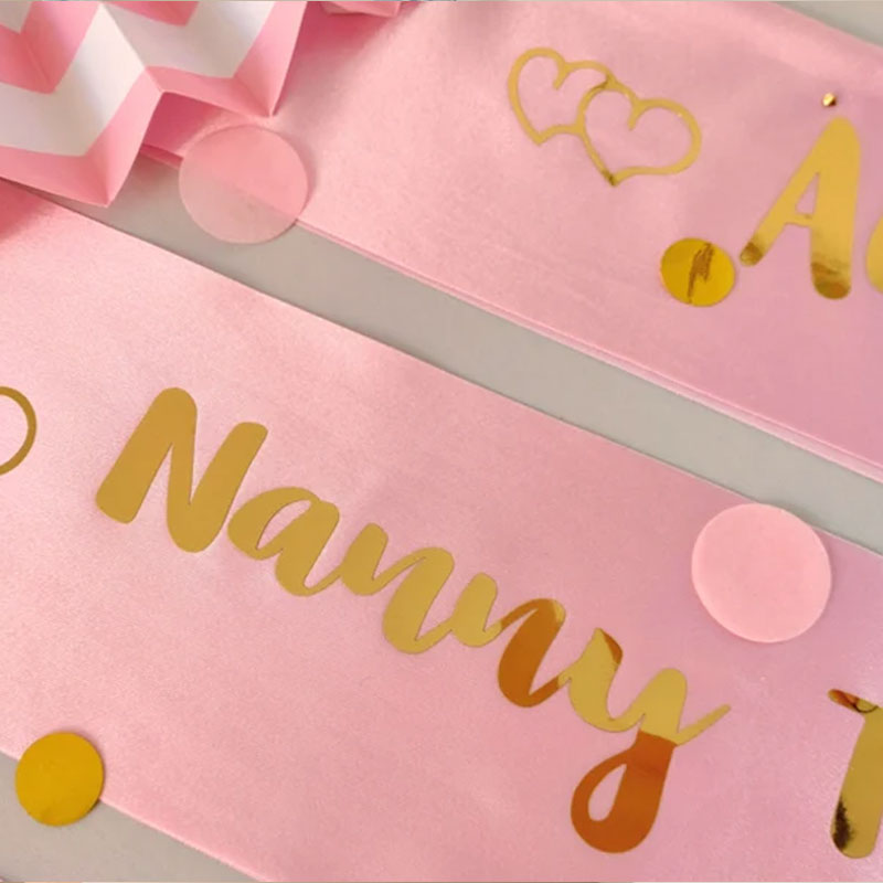 Baby Shower Sashes Gender Reveal Party Ribbon Sash